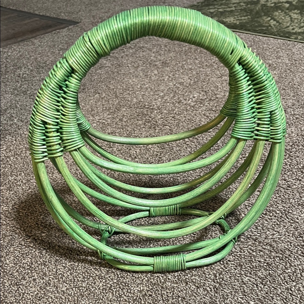 Green Woven handbag